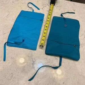 Set of two travel jewelry bags turquoise and teal